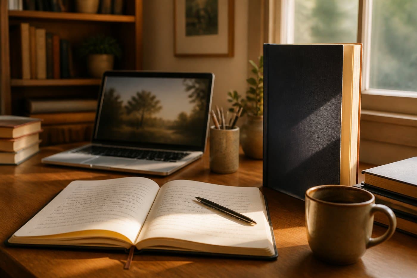 Author workspace preparing a manuscript for publication